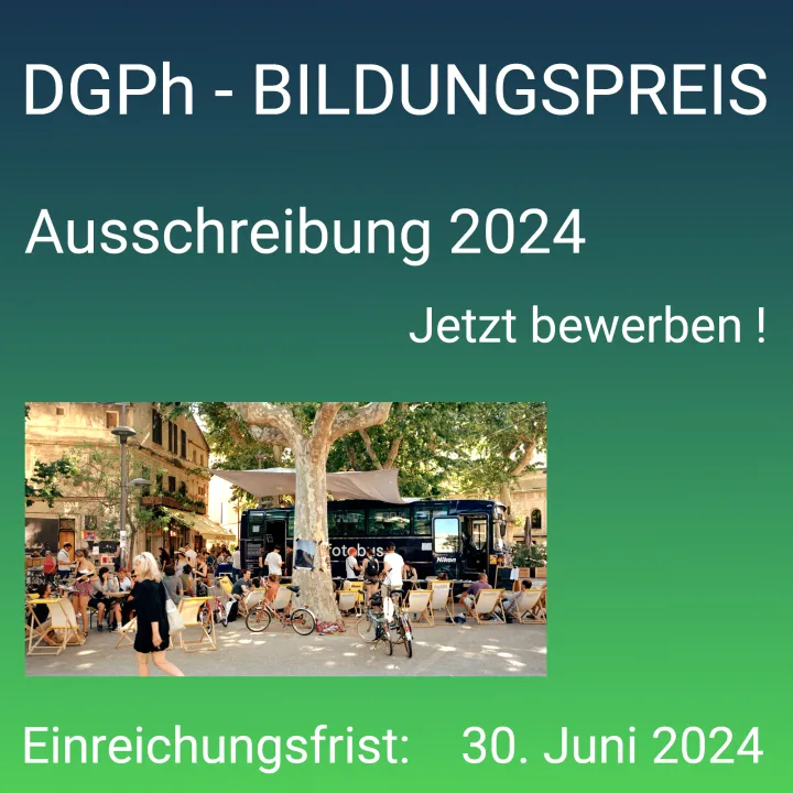 Ausschreibung DGPh-Bildungspreis 2024. 