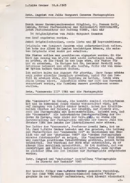 Schriftstück von L. Fritz Gruber vom 18. Juni 1963 Archiv der Deutschen Gesellschaft für Photographie, Köln