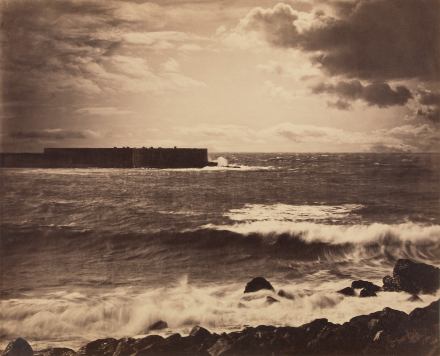 „La Gande Vague“ von Gustave Le Gray, 1857 Kombinationsprint auf Albuminpapier