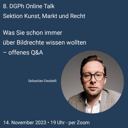 8. Online-Talk der Sektion Kunst, Markt und Recht