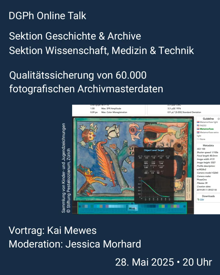 Online-Vortrag: Qualitätssicherung von 60.000 fotografischen Archivmasterdaten