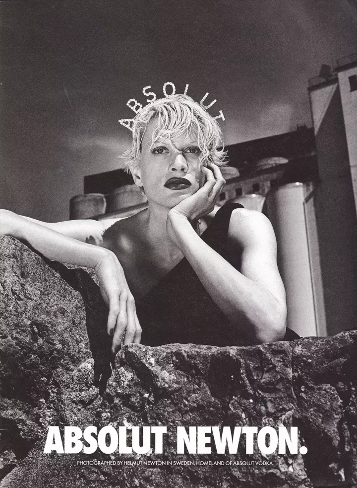 © Helmut Newton, Advertisement for Absolut Vodka, Sweden 2000