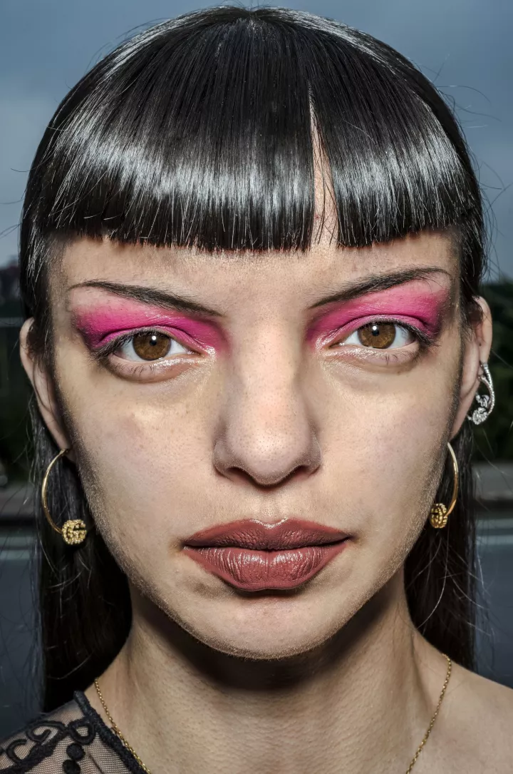 Gucci Makeup, Brooklyn, NY, USA, 2019 © Bruce Gilden/Magnum Photos Gucci Makeup, Brooklyn, NY, USA, 2019 © Bruce Gilden/Magnum Photos