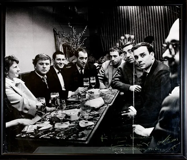 Charles Wilp, Gruppenfoto anlässlich der Vernissage „Vision in Motion – Motion in Vision“ in Antwerpen, 1959