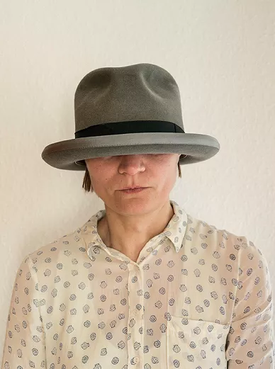 Elina Brotherus, The Hat Is Too Big, 2017, after Elina Brotherus, The Hat Is Too Big (The Joseph Beuys Hat), 2017, Archival pigment print, framed, 60 x 45 cm