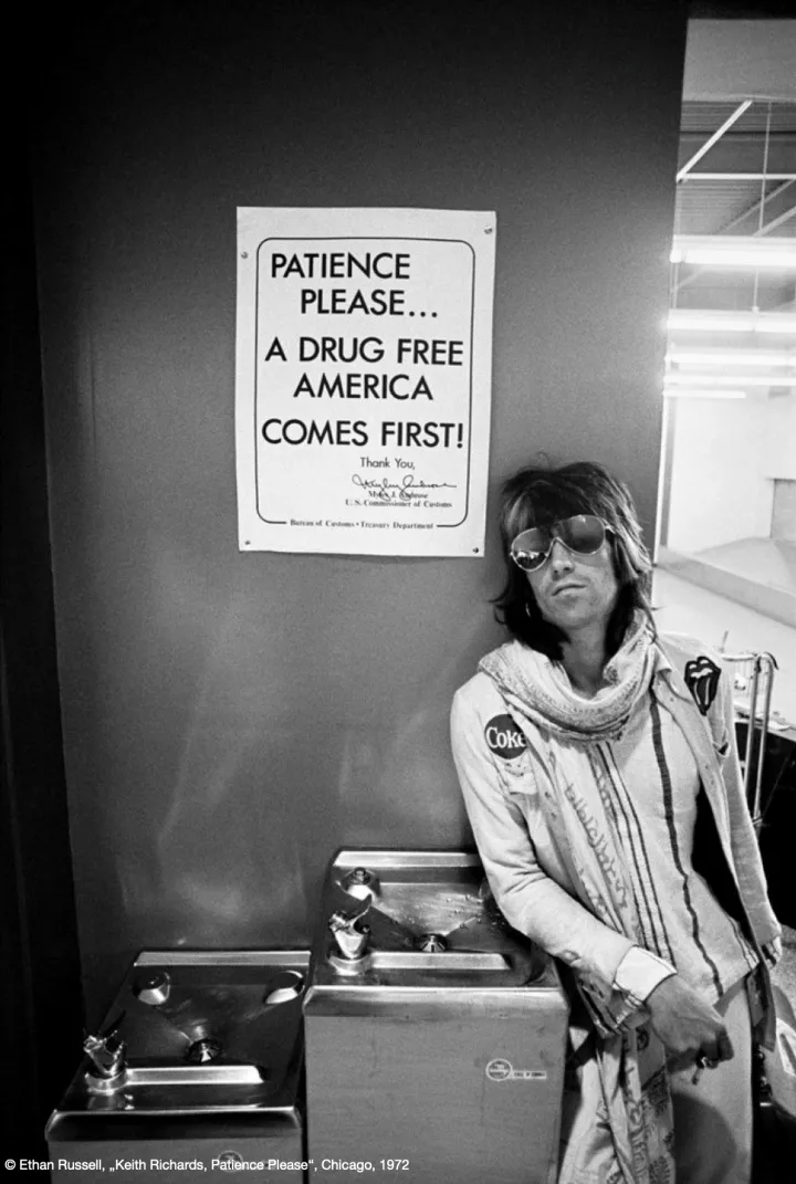 © Ethan Russell, "Keith Richards, Patience Please", Chicago, 1972