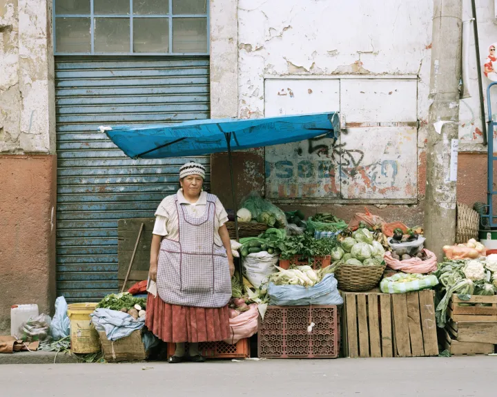 Ladentisch, La Paz, Bolivien, 2023