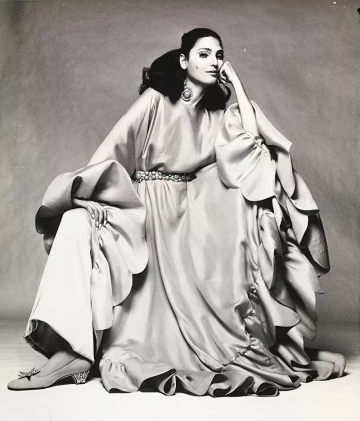 Gian Paolo Barbieri, "Benedetta Barzini, with a Valentino Poncho and Coppola e Toppo Jewelry", 1969, Vogue © Condé Nast Gian Paolo Barbieri, "Benedetta Barzini, with a Valentino Poncho and Coppola e Toppo Jewelry", 1969, Vogue © Condé Nast