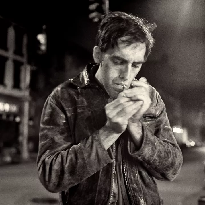 Peter Hujar, David Lighting Up, Manhattan Night (I), 1985, © 2022 The Peter Hujar Archive, LLC, The Artists Rights Society (ARS) Peter Hujar, David Lighting Up, Manhattan Night (I), 1985, © 2022 The Peter Hujar Archive, LLC, The Artists Rights Society (ARS)