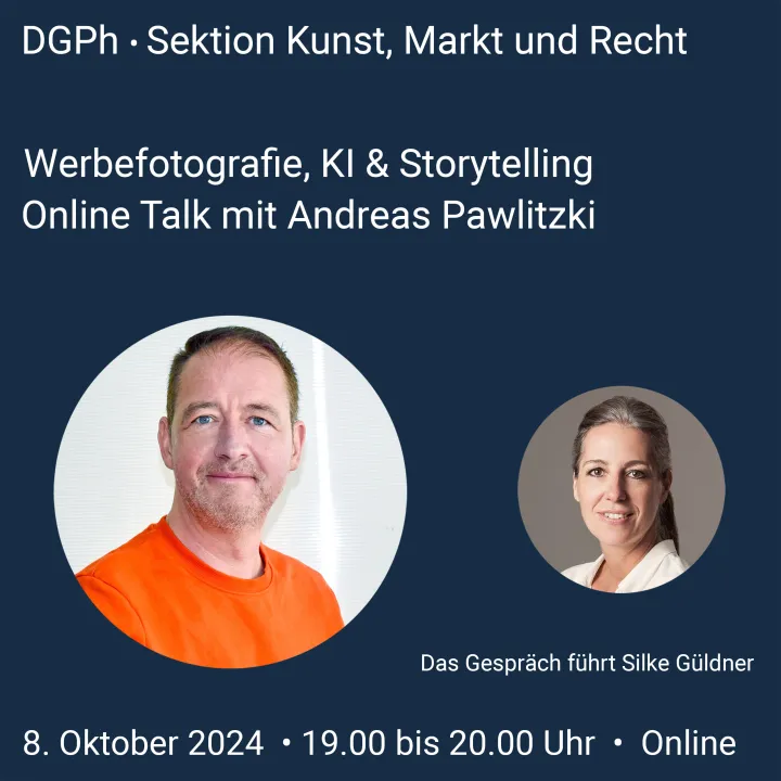 DGPh Online Talk mit Andreas Pawlitzki | Werbefotografie, KI & Storytelling