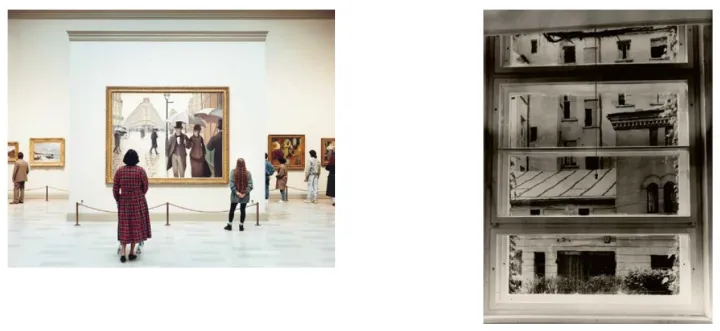 Thomas Struth, Art Institute of Chicago 2, Chicago 1990, 2022 erworben aus der Sammlung Lothar Schirmer, München // Aenne Biermann, Blick aus meinem Atelierfenster, 1929, Stiftung Ann und Jürgen Wilde 2010, Inv. Nr. AJW 456