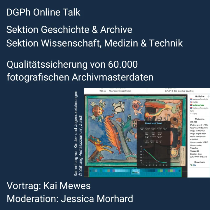 Qualitätssicherung von 60.000 fotografischen Archivmasterdaten. Online Vortrag