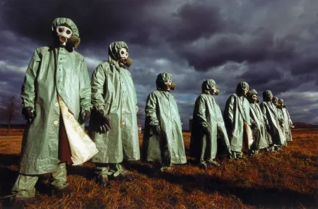 Üben für das Ende der Welt. Moskau 1990 © Hans-Jürgen Burkard