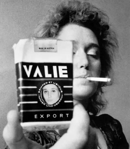 VALIE EXPORT – SMART EXPORT Self-Portrait, Gelatin silver print © VALIE EXPORT, Bildrecht Wien, 2023, Photo: Gertraud Wolfschwenger