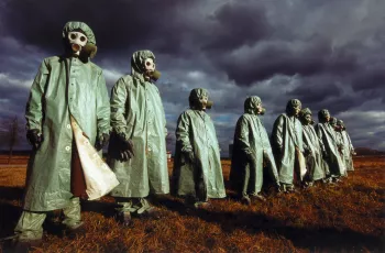 Üben für das Ende der Welt. Moskau 1990 © Hans-Jürgen Burkard