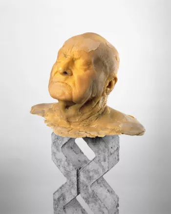 'Apian', Büste von Pierre-André Borioli "Nono", Bienenwachs und Ziegelsteine, 2015 © Aladin Borioli, Pierre-André Borioli und Françoise Borioli