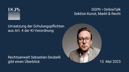 Online-Talk der Sektion Kunst, Markt und Recht mit Sebastian Deubelli
