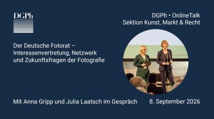Online Talk der Sektion Kunst, Markt und Recht vom 8. September 2026